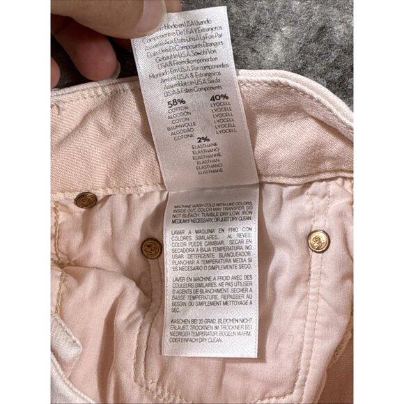 Mother The Looker Ankle Step Fray Jeans‎ Womens Size 29 Pink Lemonade Stretch - Picture 10 of 15